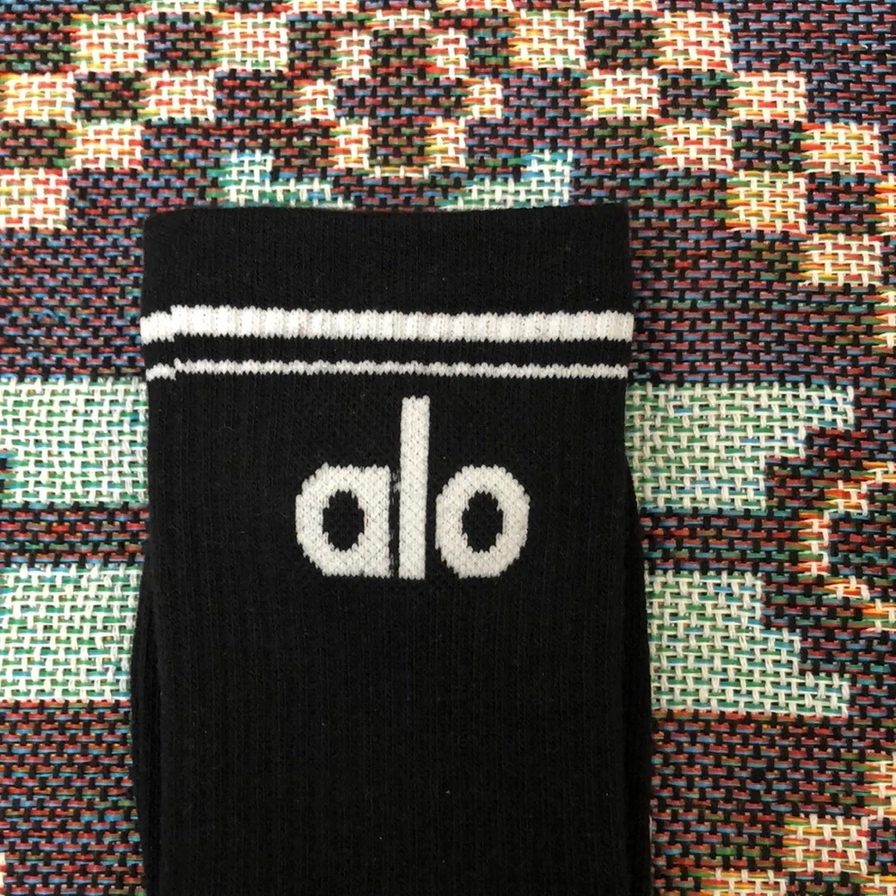 ALO Yoga Black Athletic Socks Size M (two pairs) - Picture 5 of 5